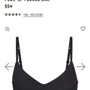 SKIMS Wireless Form Push-up Plunge Onyx